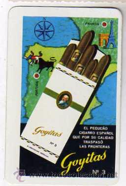 Colecionismo Calend&aacute;rios: Calendario fournier para 1966 Goyitas. Puros, n&ordm; 3.