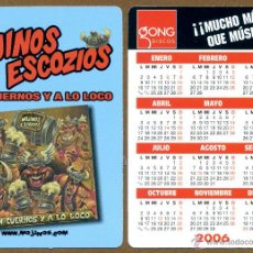 Coleccionismo Calendarios: CALENDARIOS BOLSILLO DISCOS GONG MOJINOS ESCOZIOS 2006. Lote 259829325