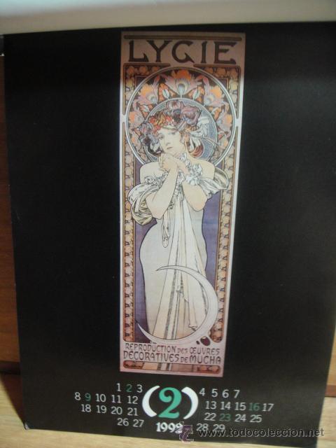Coleccionismo calendarios: calendario de 1992 - alfons mucha - Foto 2
