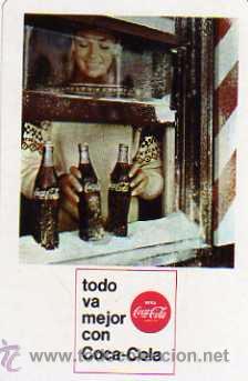 Collezionismo Calendari: Calendario fournier a&ntilde;o 1967 Todo va mejor con Coca-cola