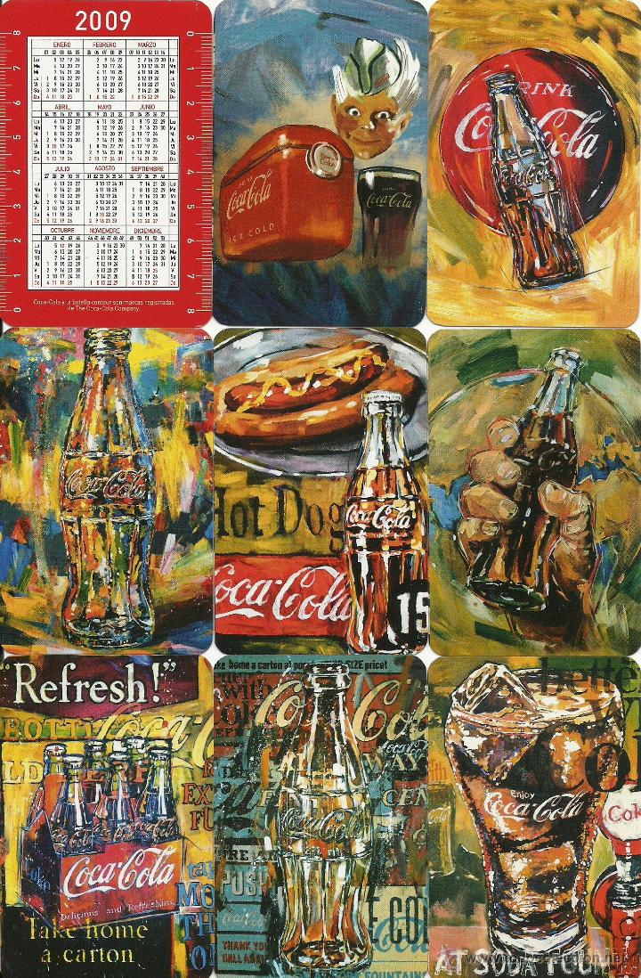Coleccionismo Calendarios: 9 CALENDARIOS COCA COLA - A&Ntilde;O 2009
