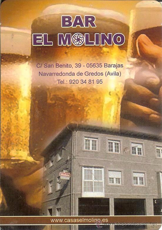 Coleccionismo Calendarios: CALENDARIO PUBLICITARIO - 2012 - BAR EL MOLINO - BARAJAS - NAVARREDONDA DE GREDOS