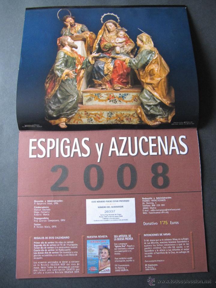 Coleccionismo Calendarios: CALENDARIO GRANDE DE PARED ESPIGAS Y AZUCENAS. 2008
