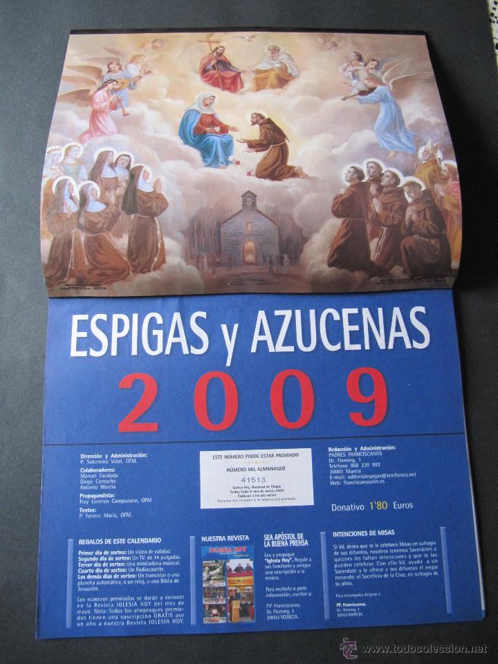 Coleccionismo Calendarios: CALENDARIO GRANDE DE PARED ESPIGAS Y AZUCENAS 2009
