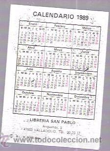 Coleccionismo calendarios: CALENDARIO PUBLICITARIO. 1989. - Foto 2