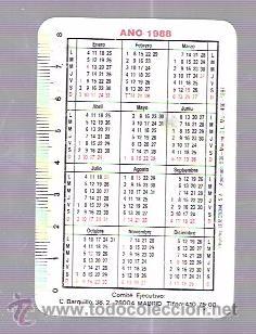 Coleccionismo calendarios: CALENDARIO PUBLICITARIO. 1988. - Foto 2