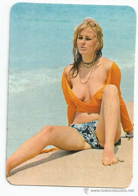 Coleccionismo calendarios: CALENDARIO CHICA EN LA PLAYA - A&Ntilde;O 1975