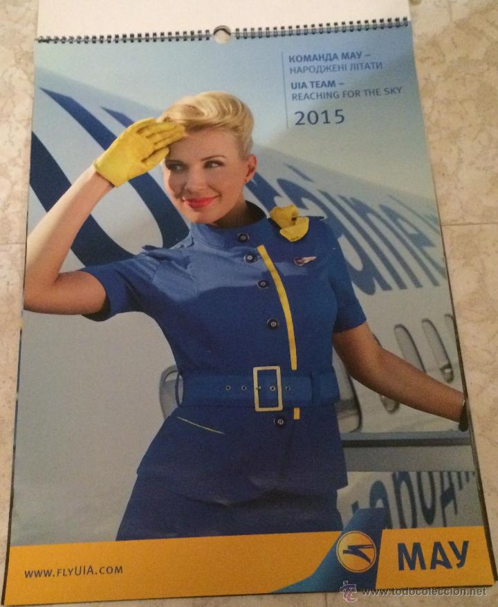 Coleccionismo calendarios: Calendario 2015 de Ukraine International Airlines. 12 p&aacute;ginas. Gran tama&ntilde;o: 42 x 62 cm. Como nuevo.
