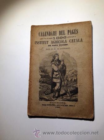 Coleccionismo calendarios: Calendari del pages 1896 . pagesos - Foto 1