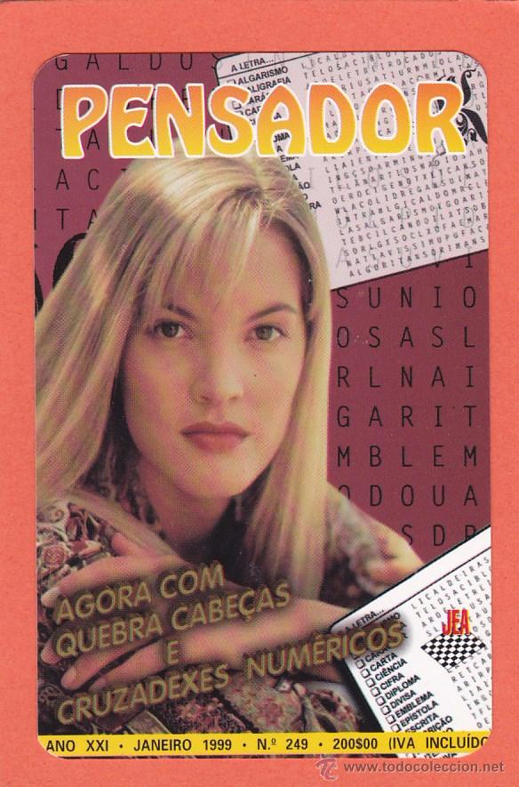 Coleccionismo calendarios: CALENDARIO PORTUGAL 1999 - PUBLICIDAD REVISTA PALABRAS CRUZADAS. CHICA RUBIA