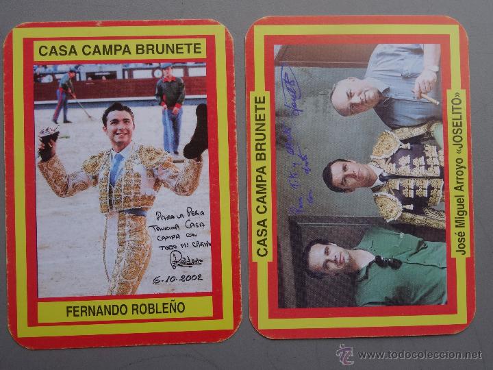 Coleccionismo Calendarios: TAURINO - CALENDARIO BOLSILLO (LOTE DE 2) 2003 (TOREROS JOSELITO Y ROBLE&Ntilde;O -PUBLICITARIOS. FOTO REV.