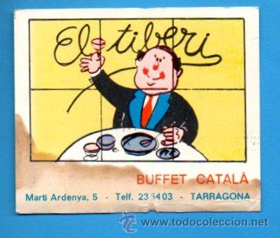 Colecionismo Calend&aacute;rios: CALENDARIO 1988. EL TIBERI. RESTAURANT BUFFET CATALA. TARRAGONA.