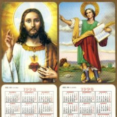 Coleccionismo Calendarios: 2 CALENDARIOS BOLSILLO - IMAGEN RELIGIOSA 1990