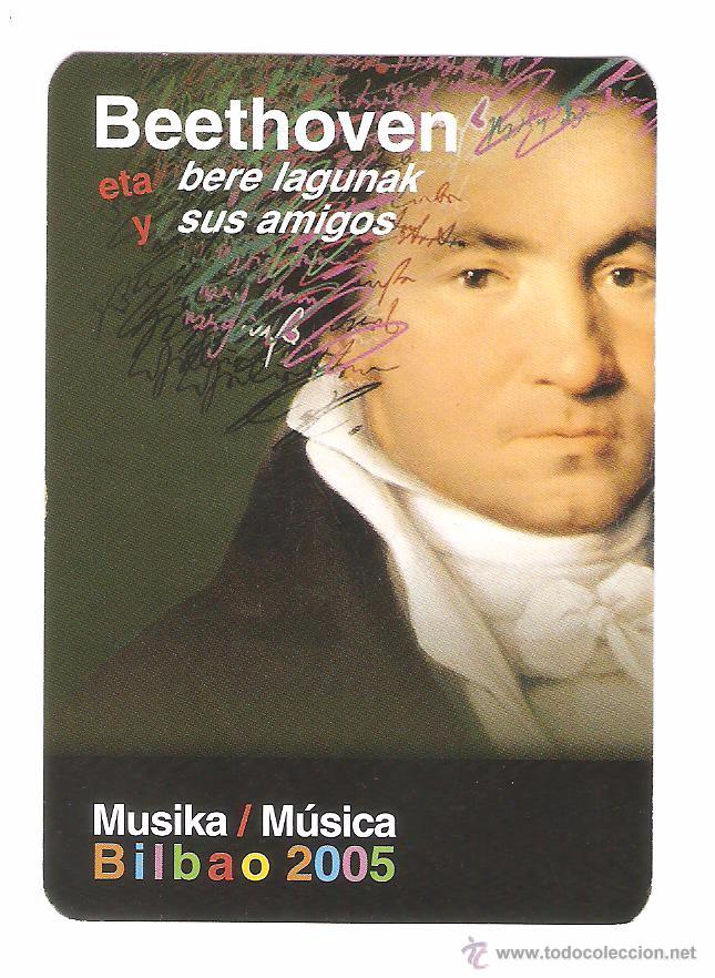 Coleccionismo Calendarios: CALENDARIO DE BOLSILLO PUBLICITARIO A&Ntilde;O 2005  M&Uacute;SICA - BEETHOVEN - M&Uacute;SICA BILBAO