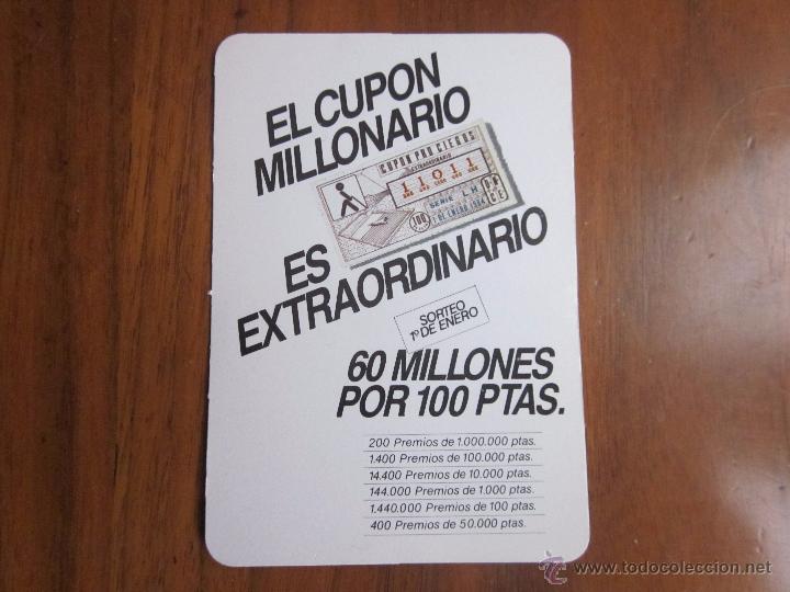 Collectionnisme Calendriers: CALENDARIO NO FOURNIER LOTER&Iacute;A DE LA ONCE DEL 1984