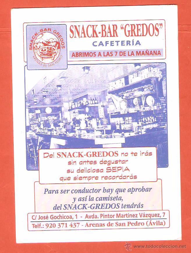 Coleccionismo Calendarios: CALENDARIO DE BOLSILLO PUBLICITARIO A&Ntilde;O 2003  CAFETERIA -  SNACK - BAR  GREDOS - AVILA