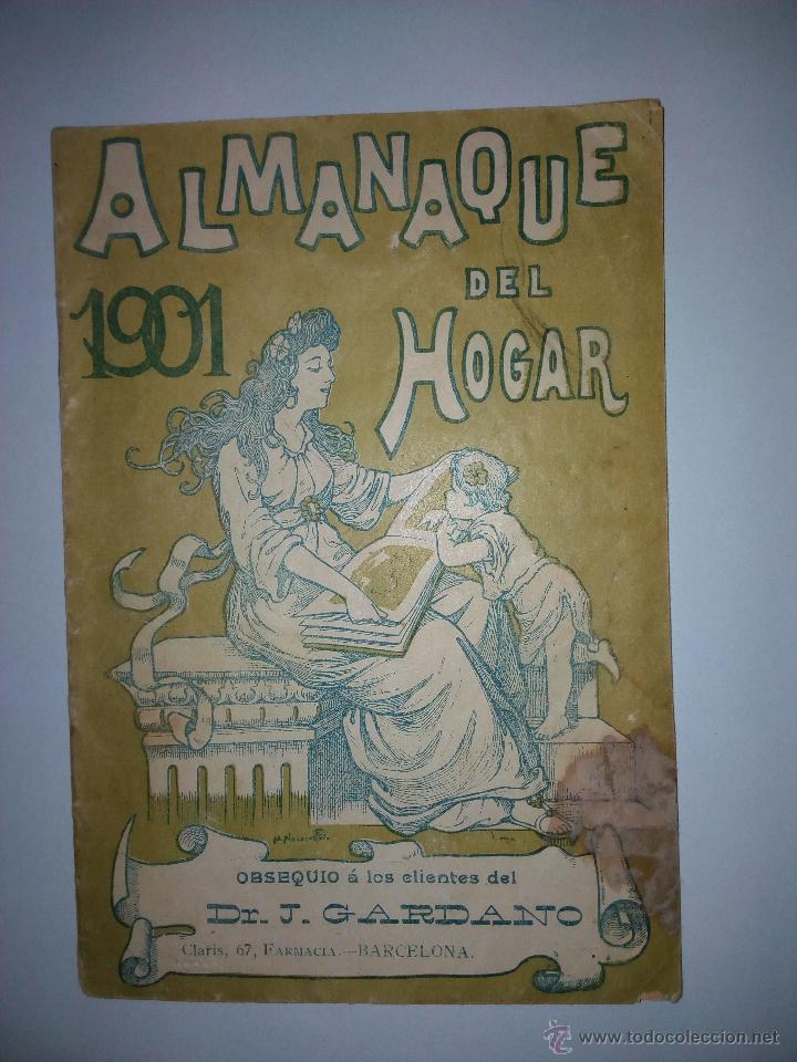 Coleccionismo calendarios: Almanaque del Hogar a&ntilde;o 1901 - Foto 1