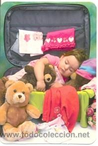 Coleccionismo Calendarios: 11-09L141. Calendario Ni&ntilde;a durmiendo en maleta