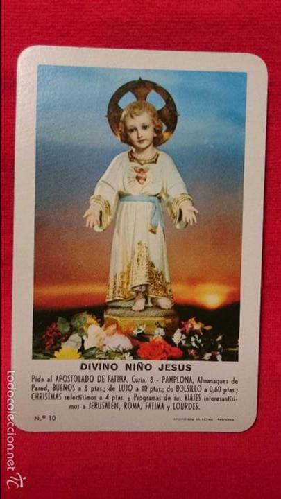 Coleccionismo calendarios: CALENDARIO HERACLIO FOURNIER DIVINO NI&Ntilde;O JESUS 1963