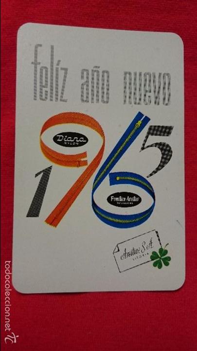 Coleccionismo calendarios: CALENDARIO HERACLIO FOURNIER DIANA 1965