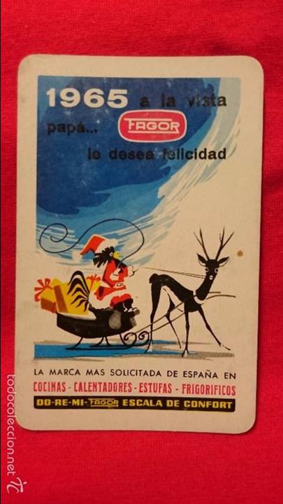 Coleccionismo calendarios: CALENDARIO HERACLIO FOURNIER FAGOR 1965