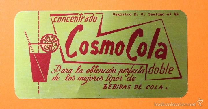 Collectables Calendars: CALENDARIO NO FOURNIER. A&Ntilde;O 1964. CALENDARIO METALICO. CONCENTRADO COSMOCOLA DOBLE. BEBIDA.