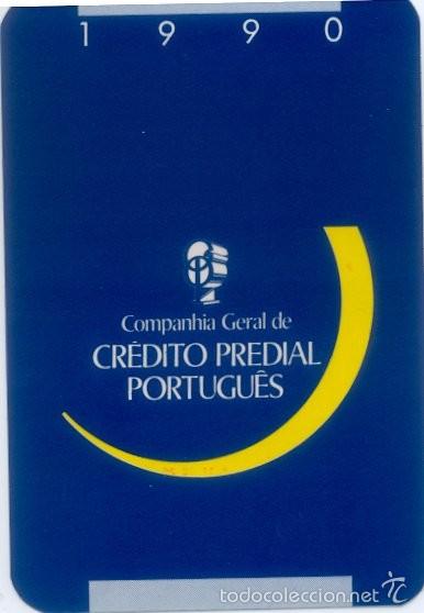 Coleccionismo Calendarios: Calendario de bolsillo Banco - credito predial portugues - A&ntilde;o 1990