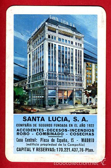 Collezionismo Calendari: CALENDARIO FOURNIER, PUBLICIDAD SANTA LUCIA , 1968 , ORIGINAL , CAL8207