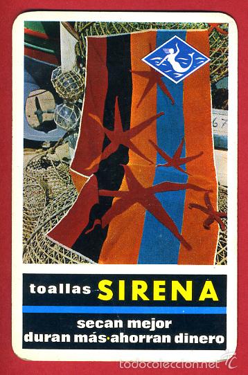 Collectables Calendars: CALENDARIO FOURNIER, PUBLICIDAD TOALLAS SIRENA , 1966 , ORIGINAL , CAL8216