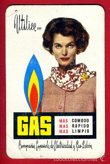 Collectables Calendars: CALENDARIO FOURNIER, PUBLICIDAD GAS LEBON , 1962 , ORIGINAL , CAL8246