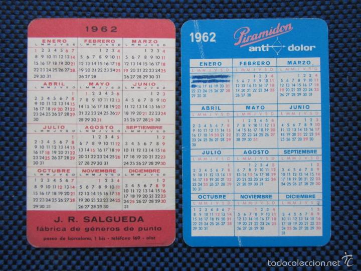 Coleccionismo calendarios: 9 calendarios variados a&ntilde;o 1962 - Foto 5
