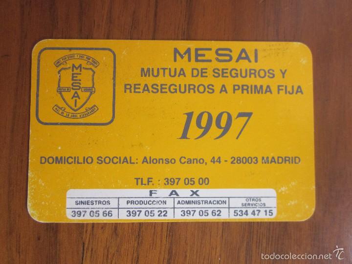 Collectionnisme Calendriers: CALENDARIO NO FOURNIER SEGUROS MESAI DEL 1997 VER FOTOS