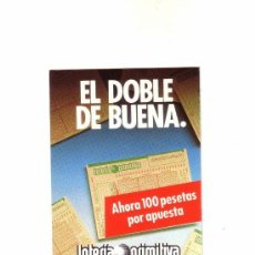 Coleccionismo Calendarios: -12739 CALENDARIO LOTERIA PRIMITIVA, AÑO 1988, EL DOBLE DE BUENA, ALTA PUBLICIDAD 