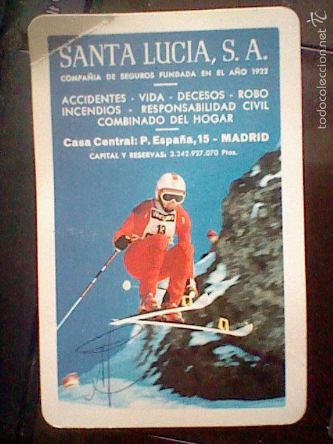 Coleccionismo calendarios: fournier 1982 santa lucia esqui doblez y escrito