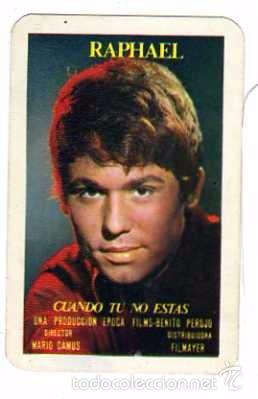 Collectables Calendars: CALENDARIO DE BOLSILLO DEL A&Ntilde;O 1967 - RAPHAEL - CUANDO TU NO ESTAS - HAUSER Y MENET