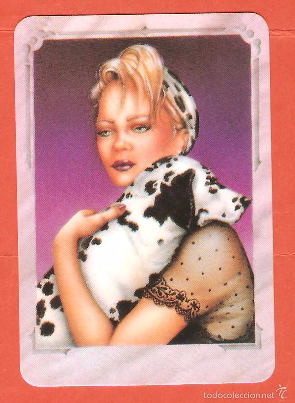 Collectionnisme Calendriers: CALENDARIO DE BOLSILLO DE SERIE A&Ntilde;O 1998  RR  55  DIBUJO  CHICA Y PERRO - SIN PUBLICIDAD REVERSO