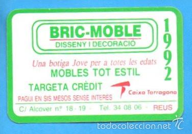 Collectionnisme Calendriers: CALENDARIO 1992. BRIC MOBLE. DISSENY I DECORACIO. REUS. MUEBLES. CAIXA TARRAGONA.
