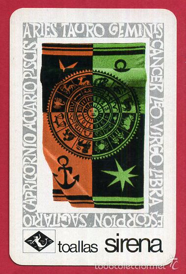 Collectionnisme Calendriers: CALENDARIO FOURNIER, PUBLICIDAD TOALLAS SIRENA , 1968 , ORIGINAL , CAL8448