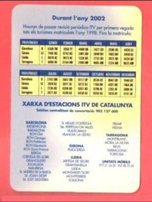 Coleccionismo calendarios: CALENDARIO 2002. ITV. ITEUVE CATALUNYA.