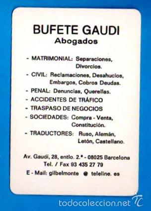 Coleccionismo Calendarios: CALENDARIO 2000. BUFETE GAUDI ABOGADOS. BARCELONA.