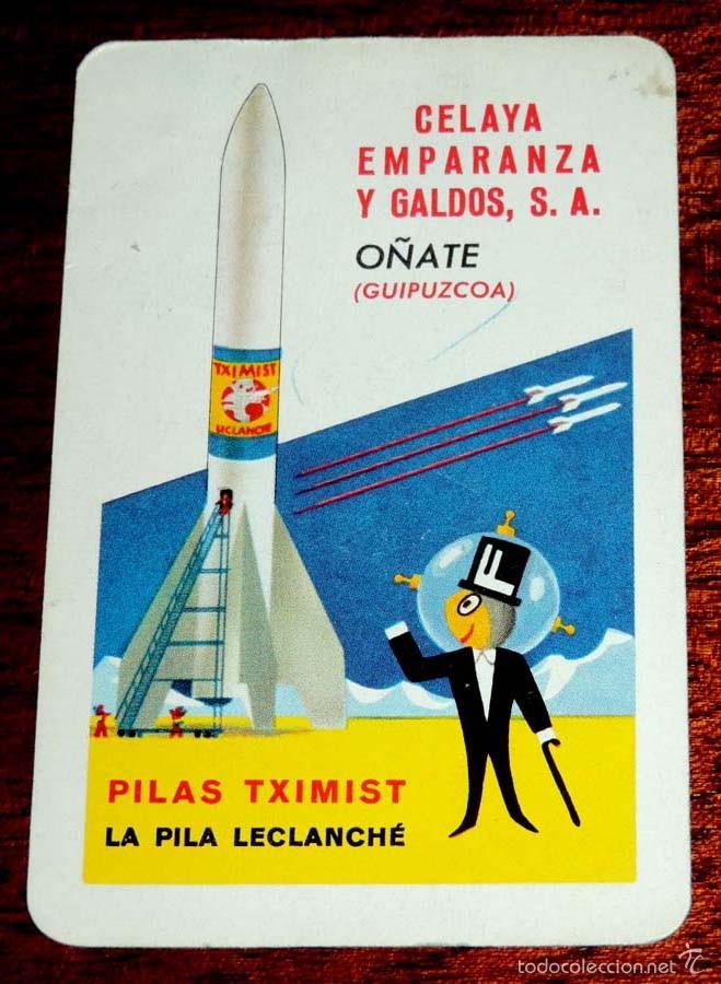 Collectionnisme Calendriers: CALENDARIO FOURNIER 1962, CELAYA Y EMPARANZA Y GALDOS S.A. PILAS TXIMIST, VER LAS DOS FOTOS QUE HEMO