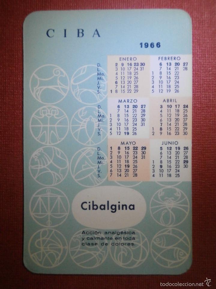 Coleccionismo calendarios: CALENDARIO DE BOLSILLO - Cibalgina - 1965 - 1966 - Foto 1