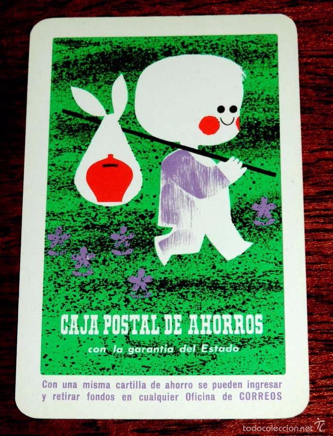 Collectionnisme Calendriers: Calendario Fournier de la Caja Postal de Ahorros. A&ntilde;o 1966.