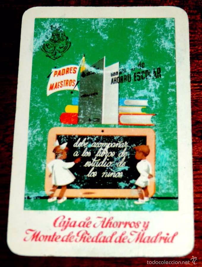 Collectionnisme Calendriers: Calendario 1961 Caja de Ahorros y Monte de Piedad de Madrid, peque&ntilde;a anotaci&oacute;n a boligrafo en la par