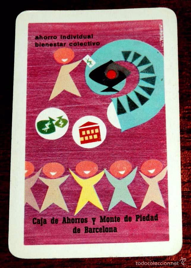Collectionnisme Calendriers: Calendario Heraclio Fournier A&ntilde;o 1963 - Caja de Ahorros y Monte de Piedad de Barcelona, ligera anota
