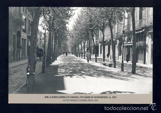 Coleccionismo calendarios: Calendario Imatges del Sabadell antic del 2014: La bonica Rambla abans de desapareixer (num.219)