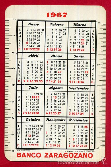 Collezionismo Calendari: CALENDARIO FOURNIER, BANCO ZARAGOZANO , 1967 1968 , ORIGINAL , CAL8576