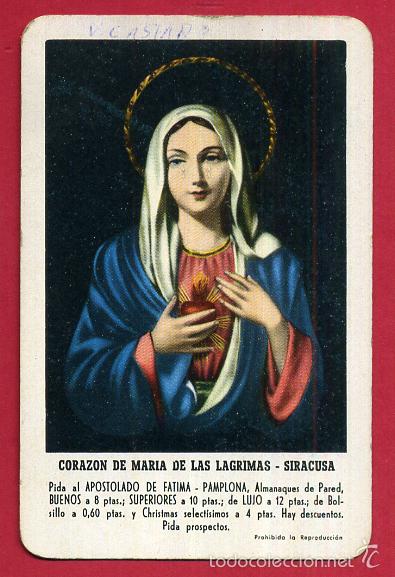 Collezionismo Calendari: CALENDARIO FOURNIER, CORAZON DE MARIA , 1961 , ORIGINAL , CAL8592