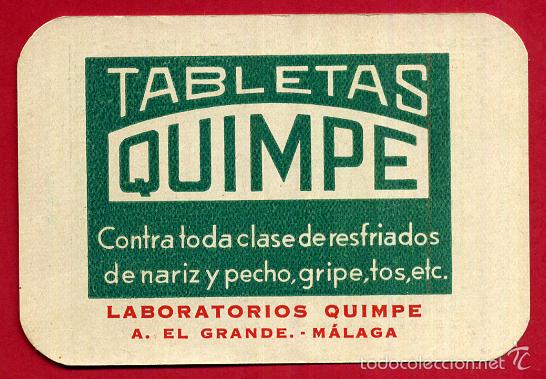 Collezionismo Calendari: CALENDARIO PUBLICIDAD, TABLETAS QUIMPE , 1960 , ORIGINAL , CAL8624