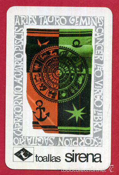 Collezionismo Calendari: CALENDARIO FOURNIER, TOALLAS SIRENA , 1968 , ORIGINAL , CAL8694